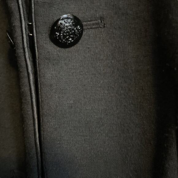 Lane Bryant Woman Plus 18 Blazer Black Ponte Metal Crown Button Accents Pockets - Picture 5 of 10